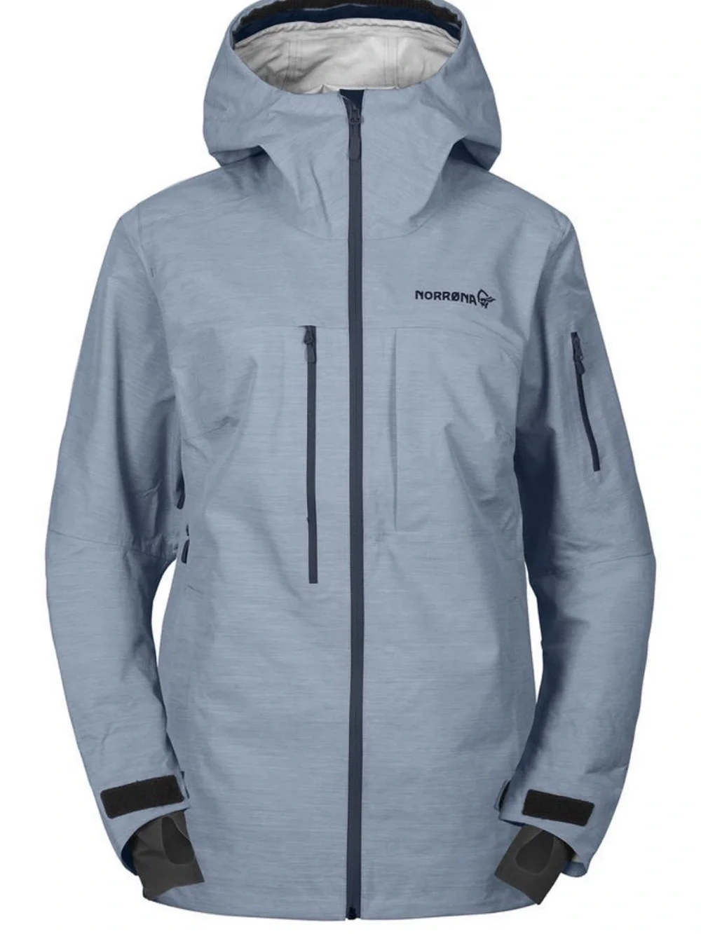 Norrona Slate Blue Hooded Gortex Jacket Size Small